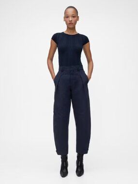 GapStudio High Rise Barrel Trousers Classic Navy Size 8
